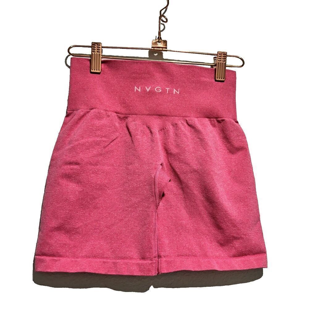 NVGTN Womens Pink High Elastic Waist Stretchable Sweat Shorts XSmall Athletic